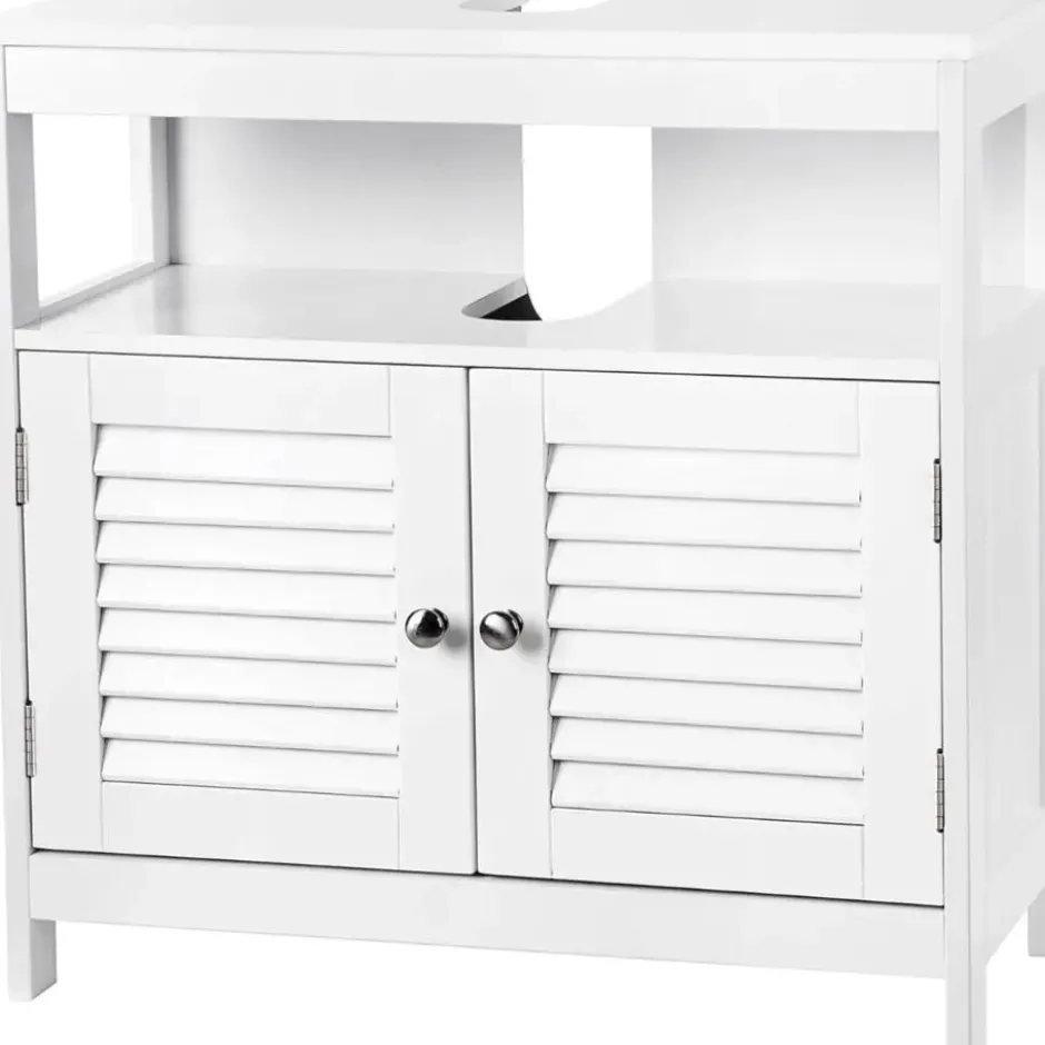 Parya Home - Wastafelonderkast -Badkamerkast - 2 Deuren - Wit