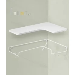 Parya Home zwevende planken, set van 2, L-vormige hoekplanken