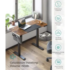 Parya Staand Bureau Elektrisch - Verstelbaar 120 x 60 cm