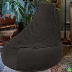 Parya Stoel Zitzak Ribstof - Zitzakfauteuil - Woonkamerzitzak – Geel
