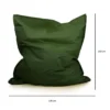 Parya Zitzak Nylon - Zitzakfauteuil - Woonkamerzitzak - DonkerGroen - 130