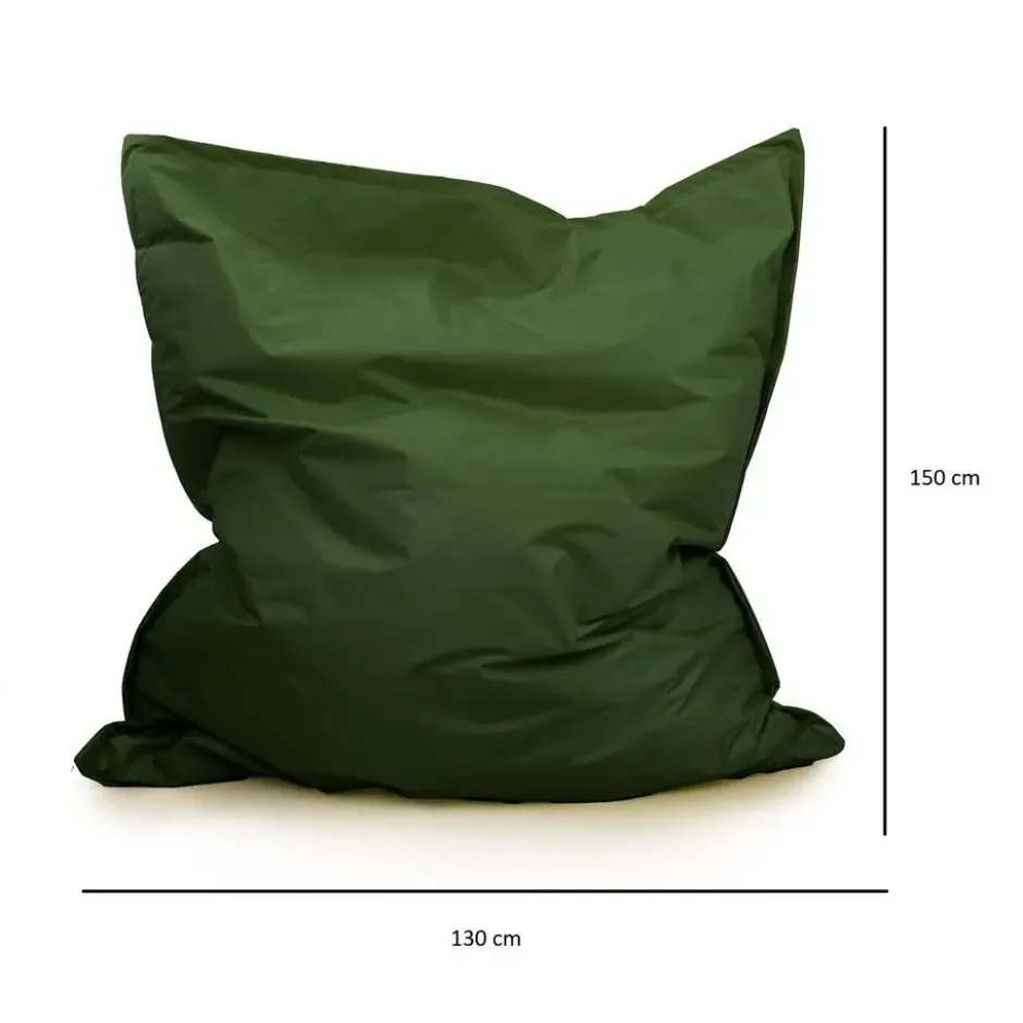 Parya Zitzak Nylon - Zitzakfauteuil - Woonkamerzitzak - DonkerGroen - 130
