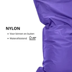 Parya Zitzak Nylon - Zitzakfauteuil - Woonkamerzitzak - Paars - 100 x 150