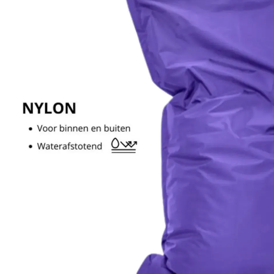 Parya Zitzak Nylon - Zitzakfauteuil - Woonkamerzitzak - Paars - 100 x 150