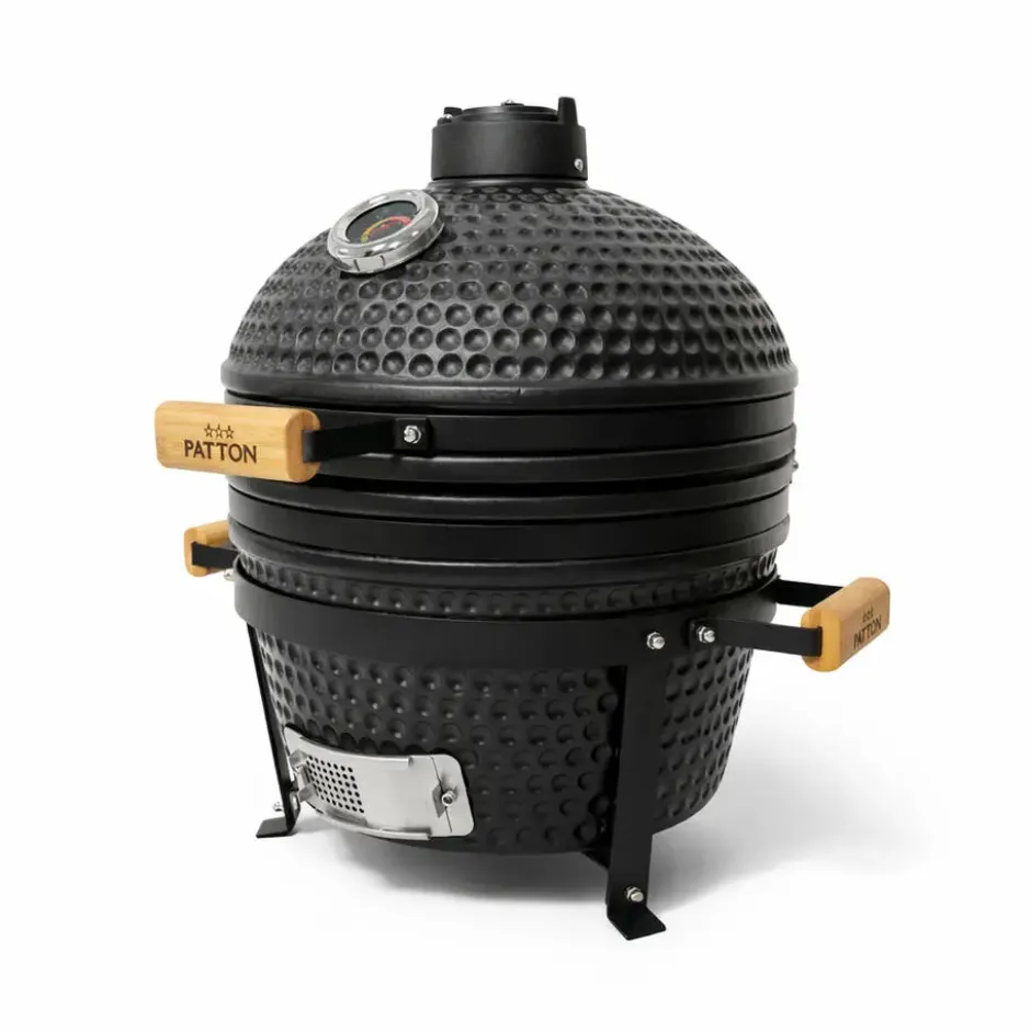 Patton Classic Kamado 16" Table Chef - Compact - Ø34 cm - Matzwart