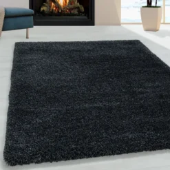 Pearl Soft Hoogpolig Vloerkleed Antraciet - 160x230 CM