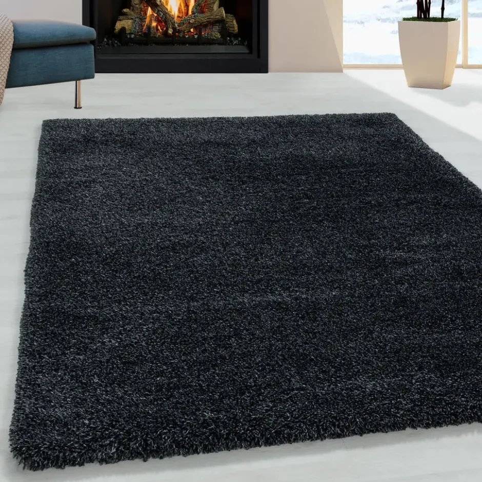 Pearl Soft Hoogpolig Vloerkleed Antraciet - 160x230 CM