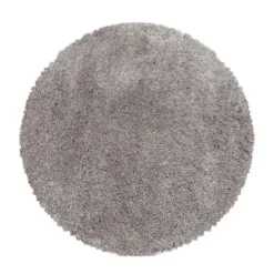 Pearl Soft Rond Hoogpolig Vloerkleed Beige - 160 CM Ø