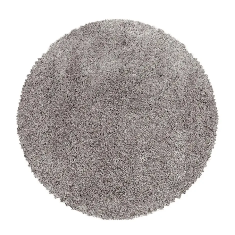 Pearl Soft Rond Hoogpolig Vloerkleed Beige - 160 CM Ø
