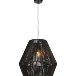 Pendel hanglamp zwart met schroefdraad voor kap - E27 - 100 cm