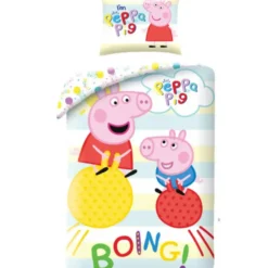 Peppa Pig Dekbedovertrek Boing - 140 x 200 + 70 x 90 cm - Katoen