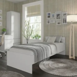 1-persoons bed Maja 90x200 cm - Wit mat