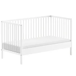 Peuterbed Dino 70x140cm - verstelbaar - wit dennenhout
