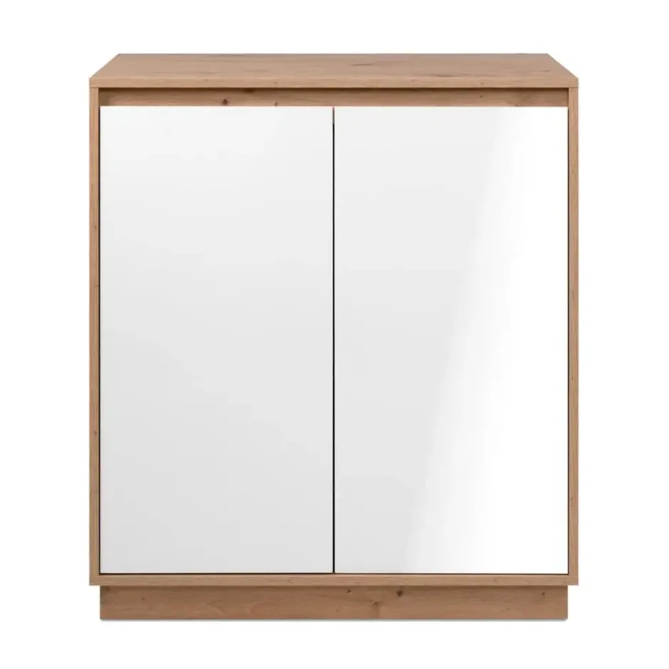 PHOENIX Kleine buffetkast 2 deuren - Ambachtelijk eiken - 40x79x88 cm
