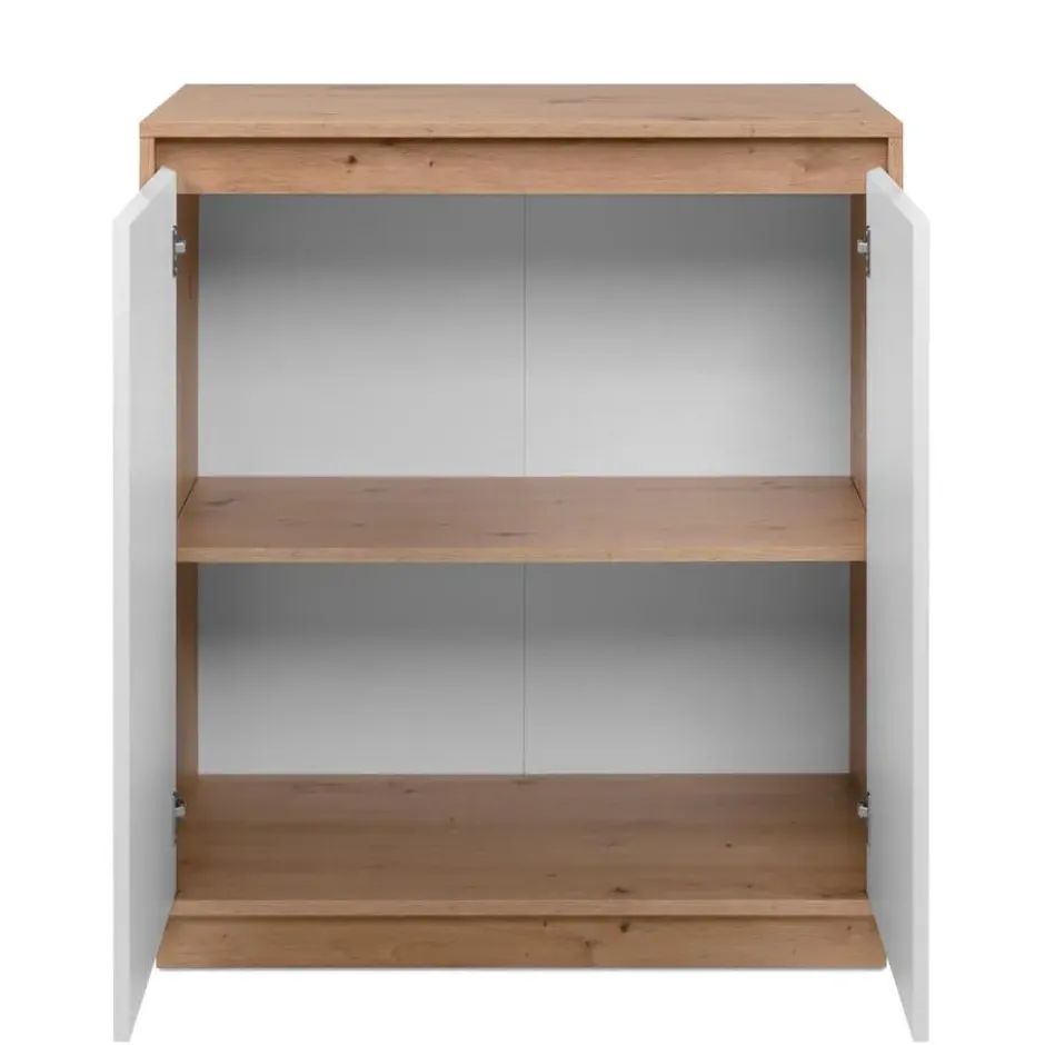 PHOENIX Kleine buffetkast 2 deuren - Ambachtelijk eiken - 40x79x88 cm