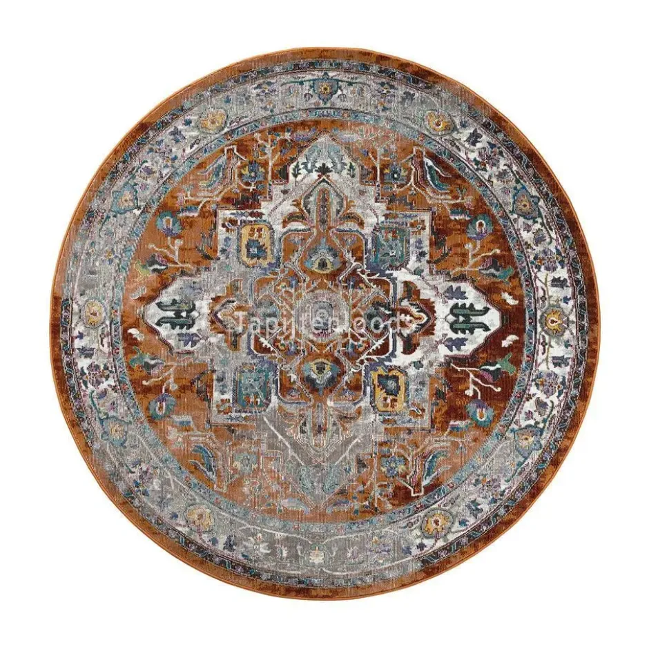 Picasso Castana Vintage Rond Vloerkleed Terra / Multi - 200 CM Ø