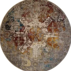 Picasso Feraghan Vintage Rond Vloerkleed Multi / Beige - 200 CM Ø