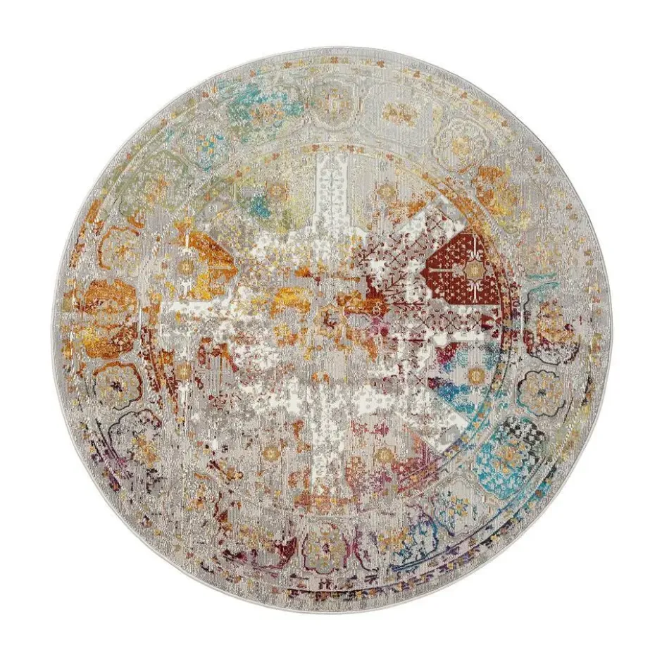 Picasso Feraghan Vintage Rond Vloerkleed Multi / Beige - 240 CM Ø