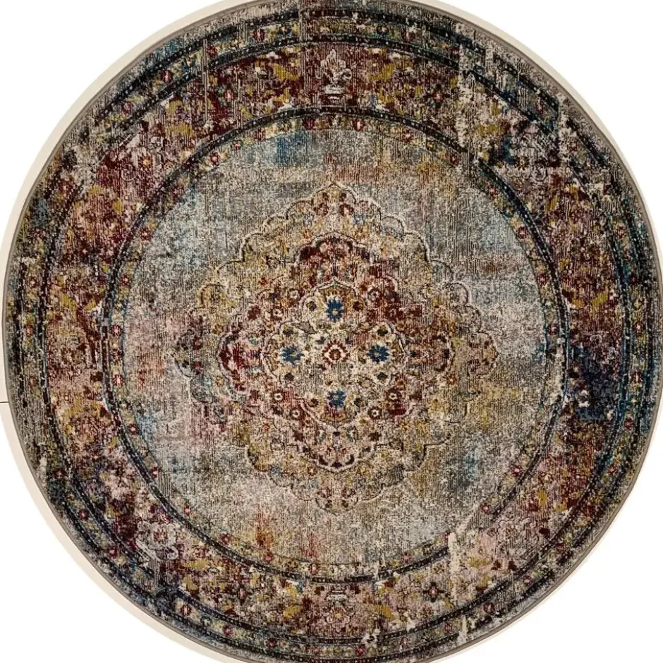 Picasso Keshan Vintage Rond Vloerkleed Multi / Beige - 200 CM Ø