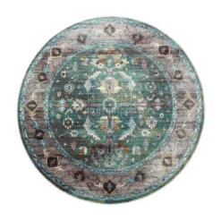 Picasso Pablo Vintage Rond Vloerkleed Groen / Multi - 200 CM Ø