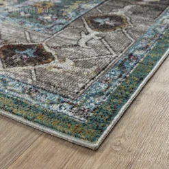 Picasso Pablo Vintage Rond Vloerkleed Groen / Multi - 200 CM Ø