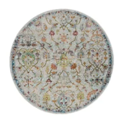 Picasso Sarough Vintage Rond Vloerkleed Creme / Beige - 200 CM Ø