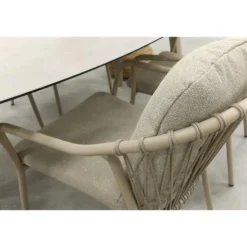 Pisa/Taste Manolo Deens ovale 4-persoons tuinset 180x95 cm. - Latte