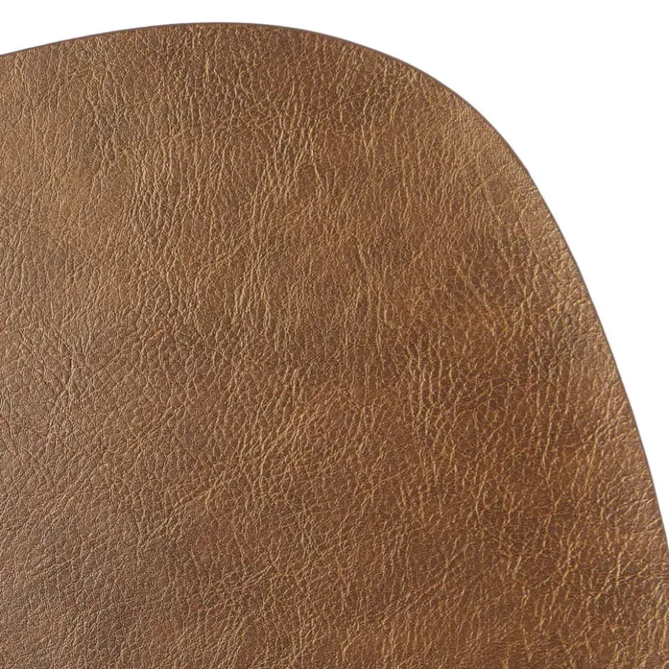 Placemats lederlook - 1x - 39x30 cm - koper - onderleggers