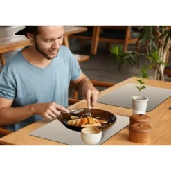 Placemat 6 stuks 45x30 cm Beige - Effen kleur