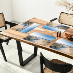Placemat 6 stuks 45x30 cm Duin - Meeuw - Strand - Zee - Zon