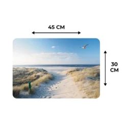 Placemat 6 stuks 45x30 cm Duin - Meeuw - Strand - Zee - Zon