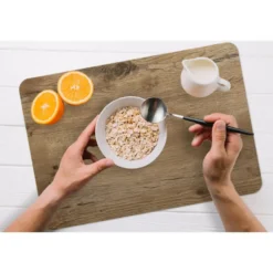 Placemat 6 stuks 45x30 cm Hout - Bruin - Houtlook