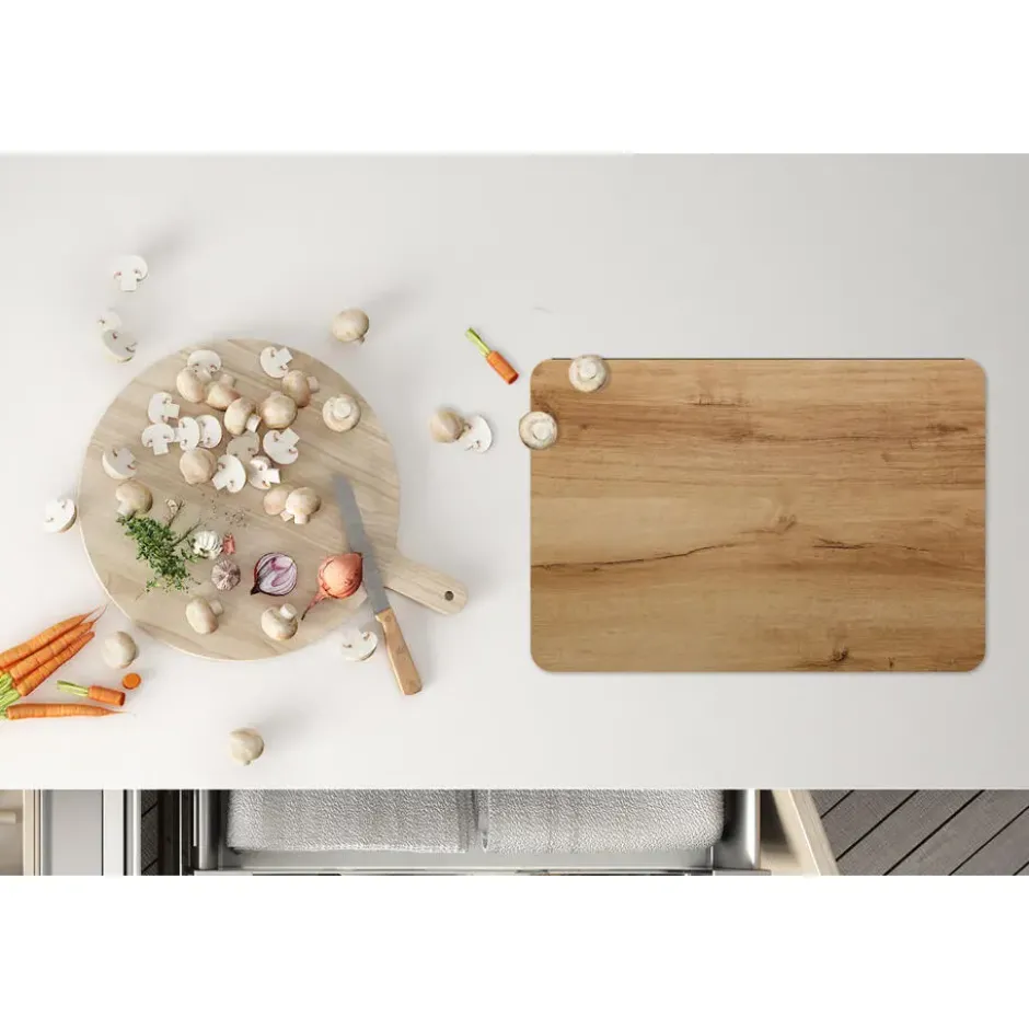 Placemat 6 stuks 45x30 cm Houtlook - Bruin - Hout