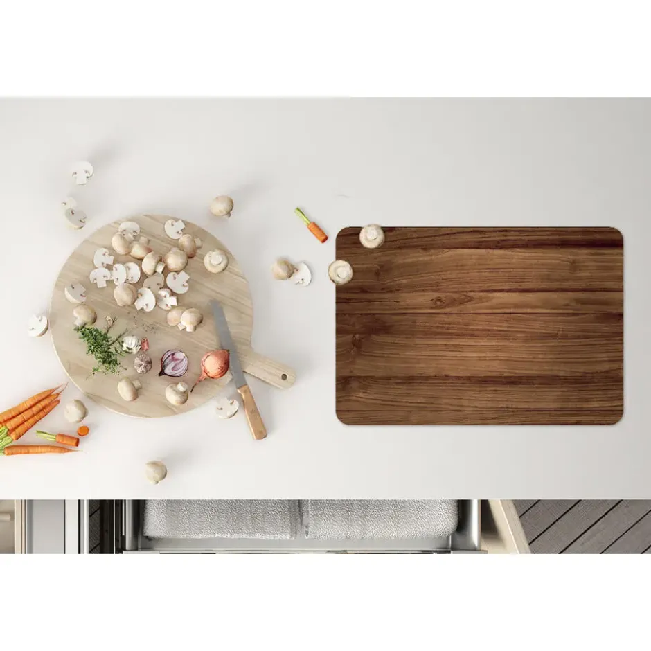 Placemat 6 stuks 45x30 cm Houtlook - Bruin