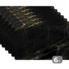 Placemat 6 stuks 45x30 cm Marmer look - Luxe - Zwart - Goud
