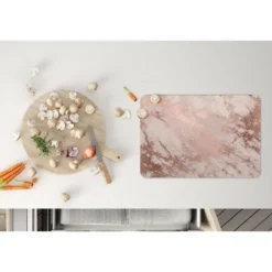 Placemat 6 stuks 45x30 cm Marmer - Roze - Luxe - Marmerlook - Glitter - Design