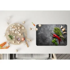 Placemat 6 stuks 45x30 cm Peper - Kruiden - Specerijen - Beton
