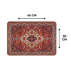 Placemat 6 stuks 45x30 cm Perzisch Tapijt - Vloerkleed - Patronen - Rood
