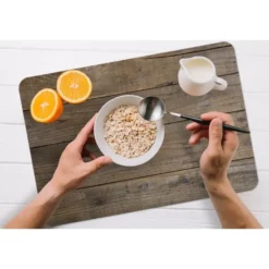 Placemat 6 stuks 45x30 cm Planken van hout met een bijzondere structuur