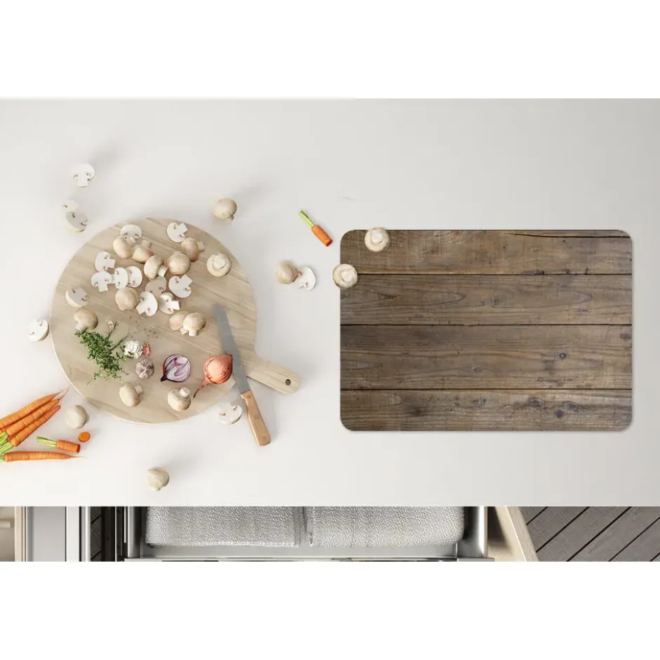 Placemat 6 stuks 45x30 cm Planken van hout met een bijzondere structuur