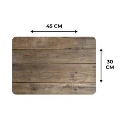 Placemat 6 stuks 45x30 cm Planken van hout met een bijzondere structuur