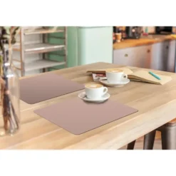 Placemat 6 stuks 45x30 cm Roze - Palet - Oud - Effen - Oudroze