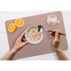 Placemat 6 stuks 45x30 cm Roze - Palet - Oud - Effen - Oudroze