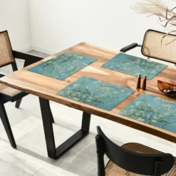 Placemat 6 stuks 45x30 cm Van Gogh - Amandelbloesem - Oude meesters - Kunst -