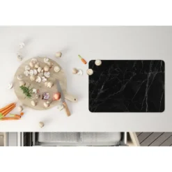 Placemat 6 stuks 45x30 cm Zwart - Marmer