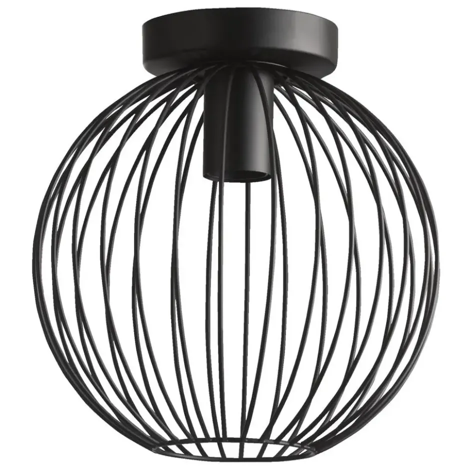 Plafondlamp Xavier - zwart - 25,5xØ25 cm
