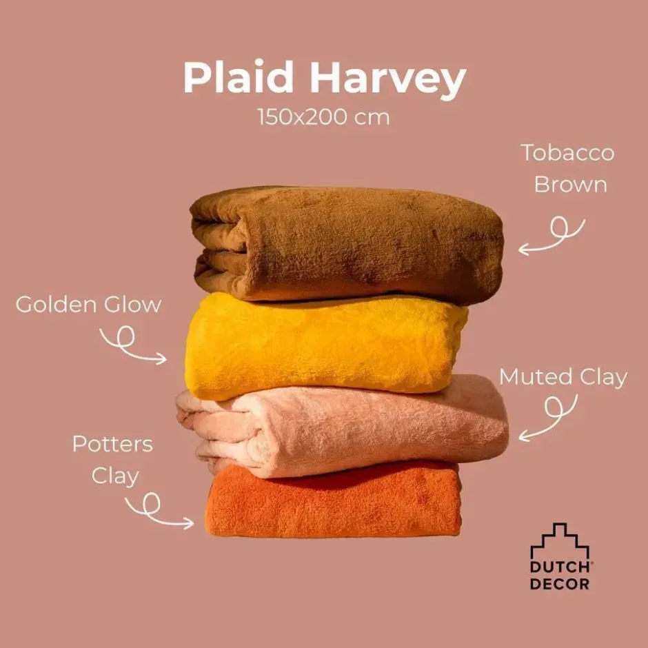 Plaid Harvey - Tobacco Brown - 150x200 cm