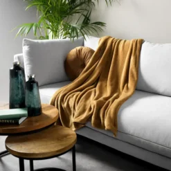 Plaid Harvey - Tobacco Brown - 150x200 cm