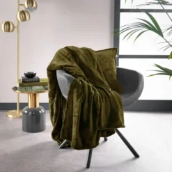 Plaid Marley - Military Olive - 150x200 cm