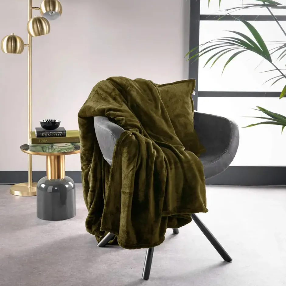 Plaid Marley - Military Olive - 150x200 cm